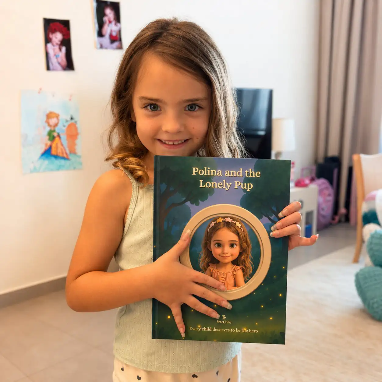 Polina with her book